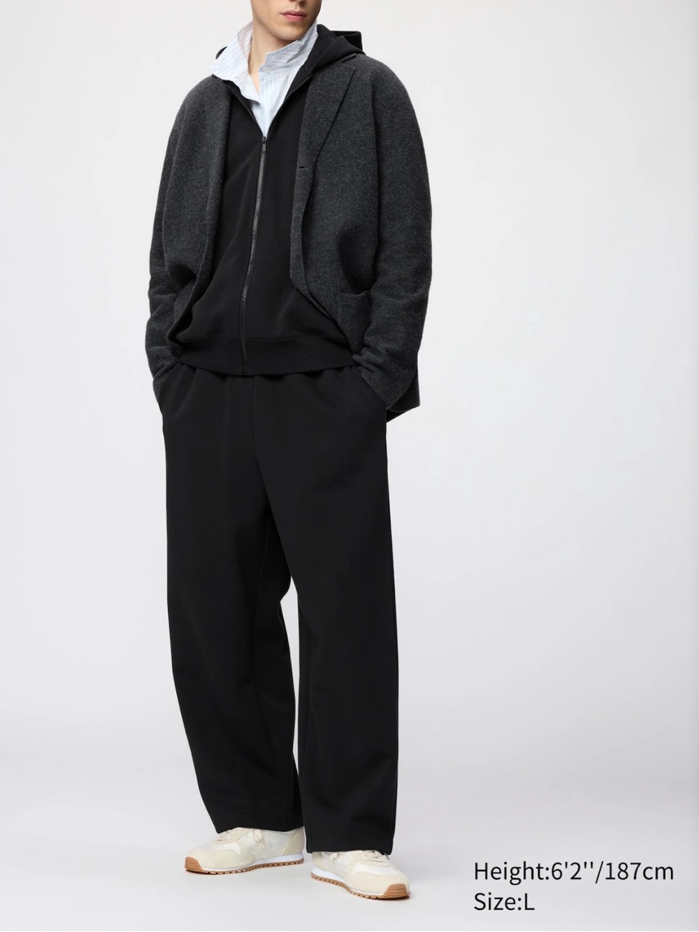 Men's Black Wide-Leg Pants - Classic Everyday Trousers